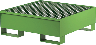 COM101 - vasca di raccolta con griglia zincata,capacita' 1 fusto da 200 lt