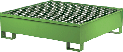 COM105 - vasca di raccolta con griglia zincata,volume di raccolta 1200 lt