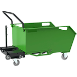 COM113G - benna porta rottami 300 lt (montata)