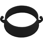 CORV40 - confezione da 5 anelli con asole per attacco catenelle, universale