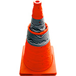 CORV70 - cono retrattile h.cm.70 con luce e custodia