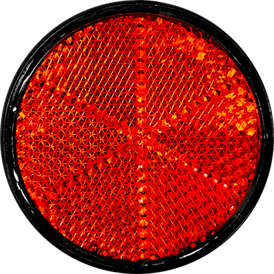 CT23R - Catadiottro retrorilflettente rosso e vite posteriore