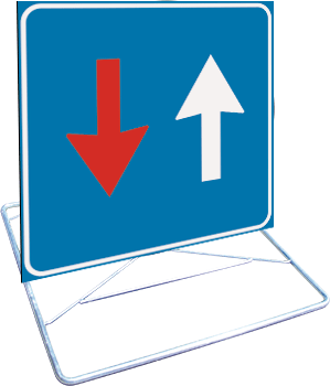 CVGLH9045 - Cavalletto richiudibile con targa 60x60 CL 2 "diritto di precedenza"