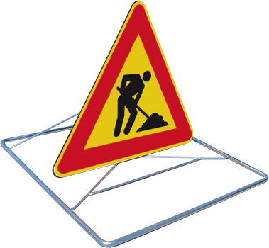 CVGLR8383 - Cavalletto richiudibile con triangolo da 60 CL 1 "lavori in corso"