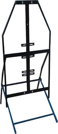CVL135 - Cavalletto verticale ferro per cartello triangolo 120