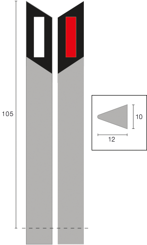 DLM102 - Delineatore margine doppio senso circolazione B/R