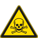 E1104K - Cartello pericolo sostanze tossiche solo simbolo EN ISO 7010