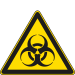 E1131K - Cartello pericolo rischio biologico solo simbolo EN ISO 7010