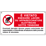 E12273K - Cartello E' vietato eseguire lavori su apparecchiature..EN ISO 7010