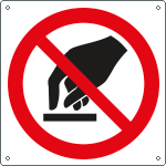 E1315K - Cartello alluminio piano simbolo divieto di effettuare manovre