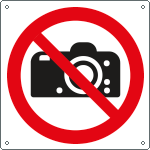 E1323Y - Cartello vietato fotografare EN ISO 7010