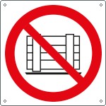 E1335KS - Etichetta adesiva vietato depositare materiali EN ISO 7010