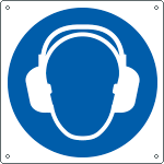 E1356K - Cartello obbligo indossare protezione udito solo simbolo EN ISO 7010
