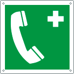 E15116K - Cartello telefono di emergenza solo simbolo EN ISO 7010