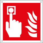 E15117W - Cartello antincendio allarme antincendio solo simbolo EN ISO 7010