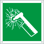 E15142X - Cartello emergenza martelletto di emergenza solo simbolo EN ISO 7010