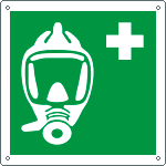 E15149W - Cartello emergenza autorespiratore per evacuazione EN ISO 7010 E029