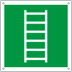 E15235K - cartello sicurezza scala di evacuazione EN ISO 7010 E059