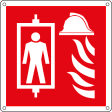 E15507W - cartello ascensore antincendio