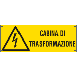 E17111KS - Etichetta adesiva cabina di trasformazione EN ISO 7010