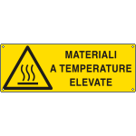 E17122KS - etichetta adesiva pericolo materiali a temperature elevate EN ISO 7010