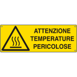 E17123KS - Etichetta adesiva attenzione temperature pericolose EN ISO 7010