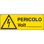 E17129KS - Etichetta pericolo Volt...  EN ISO 7010