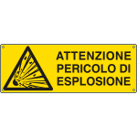 E17130K - Cartello attenzione pericolo di esplosione EN ISO 7010