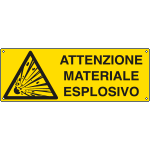 E1715KS - Etichetta adesiva attenzione materiale esplosivo EN ISO 7010