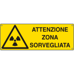 E1723K - Cartello pericolo attenzione zona sorveglianza EN ISO 7010
