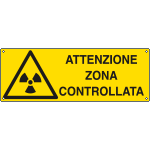 E1726KS - Etichetta adesiva attenzione zona controllata EN ISO 7010