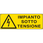 E1729KS - Etichetta adesiva impianto sotto tensione EN ISO 7010