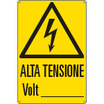 E1746X - Cartello pericolo alta tensione volt....EN ISO 7010