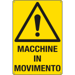 E1773X - Cartello macchine in movimento EN ISO 7010