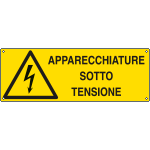 E1775K - Cartello pericolo apparecchiature sotto tensione EN ISO 7010