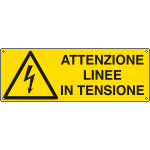 E1782KS - Etichetta adesiva attenzione linee in tensione EN ISO 7010