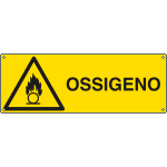 E1797KS - Etichetta adesiva pericolo ossigeno EN ISO 7010