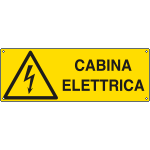 E1798K - Cartello pericolo cabina elettrica EN ISO 7010