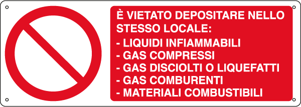 E18053K - Cartello divieto vietato depositare etc EN ISO 7010