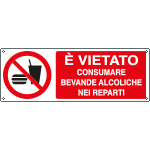 E18085K - Cartello divieto vietato consumare bevande alcoliche EN ISO 7010