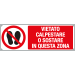 E18348KS - etichetta vietato calpestare o sostare queta zona EN ISO 7010