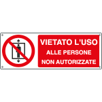 E1846KS - etichetta vietato l'uso a persone non autorizzate EN ISO 7010