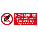 E1873K - Cartello Non aprire-apertura del quadro EN ISO 7010