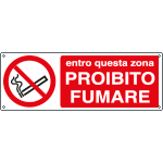 E1880KS - Etichetta divieto proibito fumare in questa zona EN ISO 7010