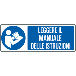 E190201K - cartello leggere il manuale delle istruzioni