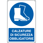 E1905Y - Cartello obbligo calzature di sicurezza EN ISO 7010