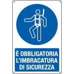 E1907Y - cartello imbracatura di sicurezza EN ISO 7010