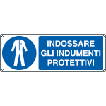E1911KS - Etichetta adesiva indossare indumenti protettivi EN ISO 7010