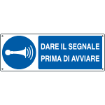 E1912K - cartello segnalare l'avviamento EN ISO 7010