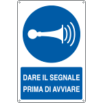 E1912X - cartello segnalare l'avviamento EN ISO 7010